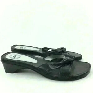 Nurture Heels Sz 8.5 Leather Slides Made In Brazil